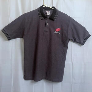 Vintage Cadre Athletic Detroit Red Wings Polo Shirt Men's Gray